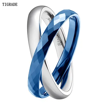 

Tigrade 2mm Tungsten Stainless Steel Double Rings For Men Women Fashion Bohemian Jewelry Wholesale Regalos Para San Valentin