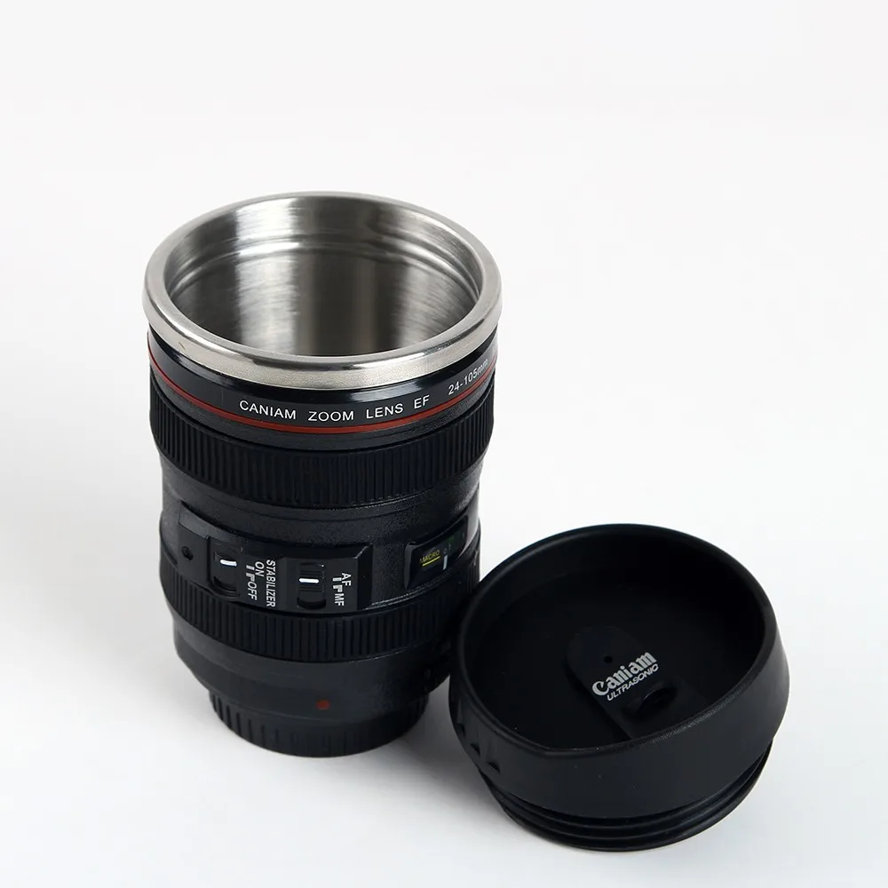 Нержавеющая сталь SLR Камера EF24-105mm кофейная кружка в виде объектива Кружка 1:1 весы caniam кофейная кружка креативный подарок