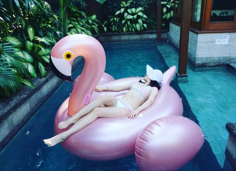 Гигантские надувные розовое золото бассейн Фламинго надувной Единорог для бассейна надувной матрас для игрушки для плавания летние