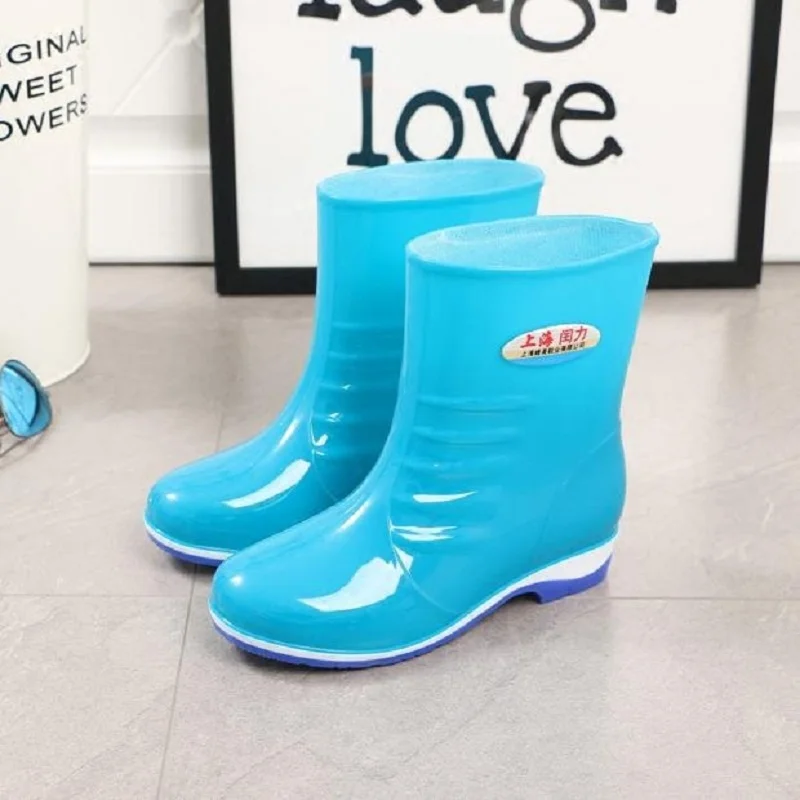 Bleu Court dérapage Femmes L'eau Manches Nouveau D'eau Bottes Adulte 2018 rouge Printemps vert Chaussures Ms Anti De Tube En Caoutchouc kaki Pluie Automne pH7qOg7P