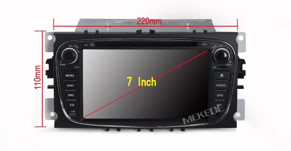 Cheap In stock 2DIN Car DVD Player GPS Navi for Ford Focus Mondeo Galaxy Kuga with Audio Radio Stereo Head Unit BT RDS Free MAP MIC 10