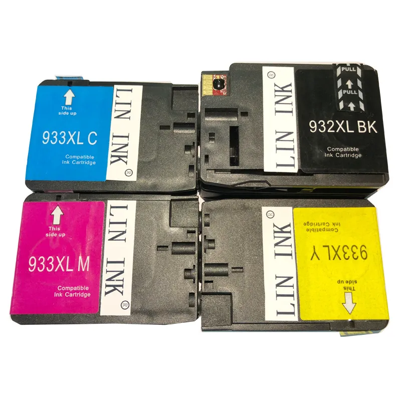 

4 pcs Ink Cartridge Replacem for Officejet 6600 6700 7612 6100 7610 7110 7100 7510 Printerent for HP 932XL 933XL 932 933