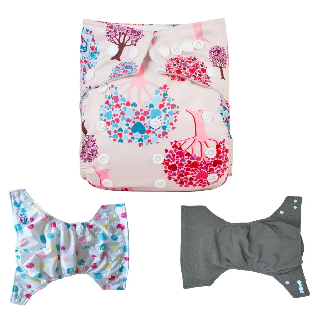

Printed Bamboo Charcoal Diapers Organic Potty Training Nappies Pocket style Bamboo Baby Cloth Diapers