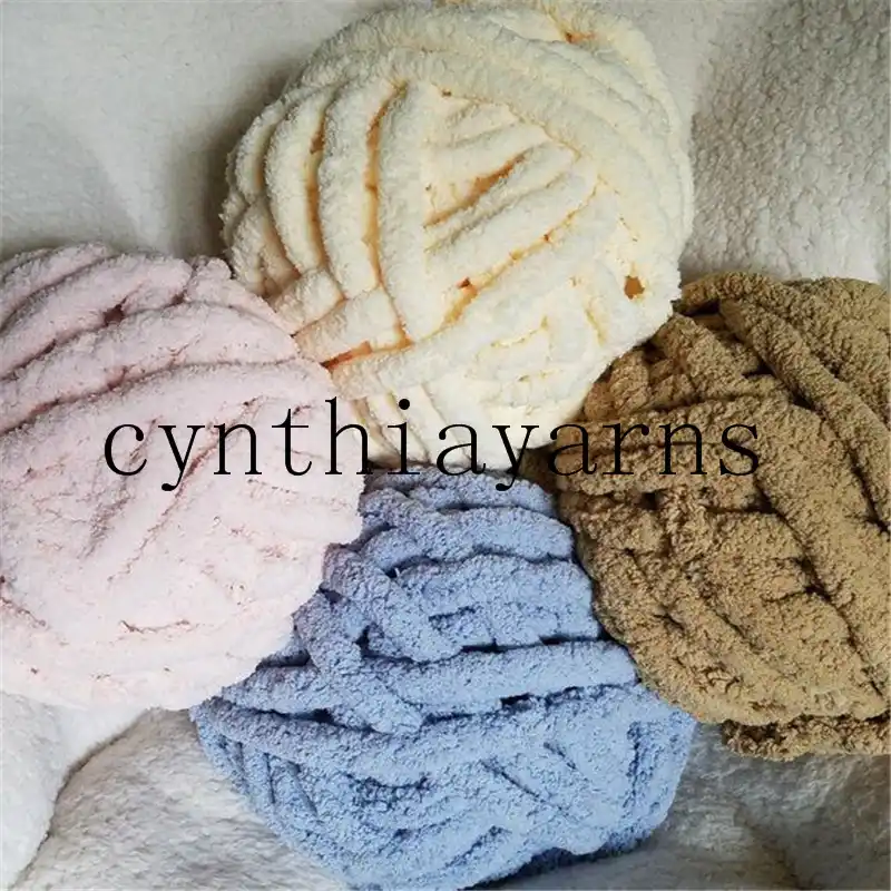 Wholesale 4pieces Lot 1000g Super Chunky Chenille Yarn Giant