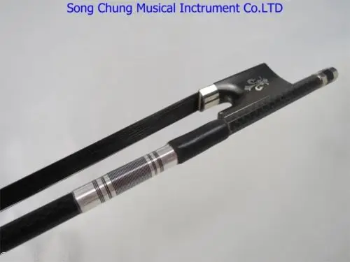 

braided black Carbon fiber violin bow 4/4,black hair,Copper Mounted #8118