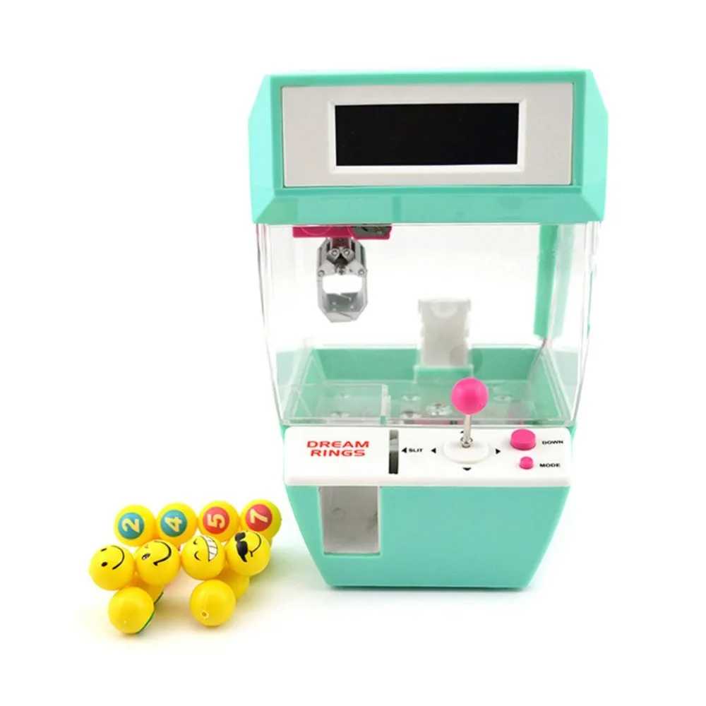 

Coin Operated Candy Grabber Balls Catcher Board Game Fun Toys Mini Crane Claw Machine With Alarm Clock Function For Children