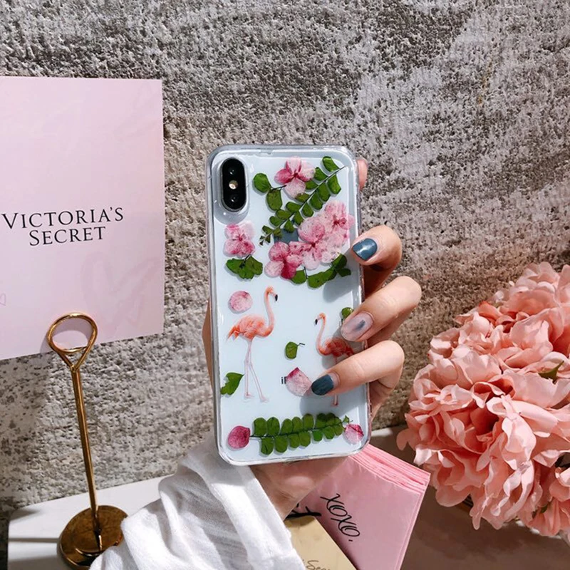Mayitr Case For iphone 7 8 6 6s plus X XR XS Max Real Dried Pressed Flowers Soft Cover For iPhone XS Max XR X 6 7 8 Plus Fundas