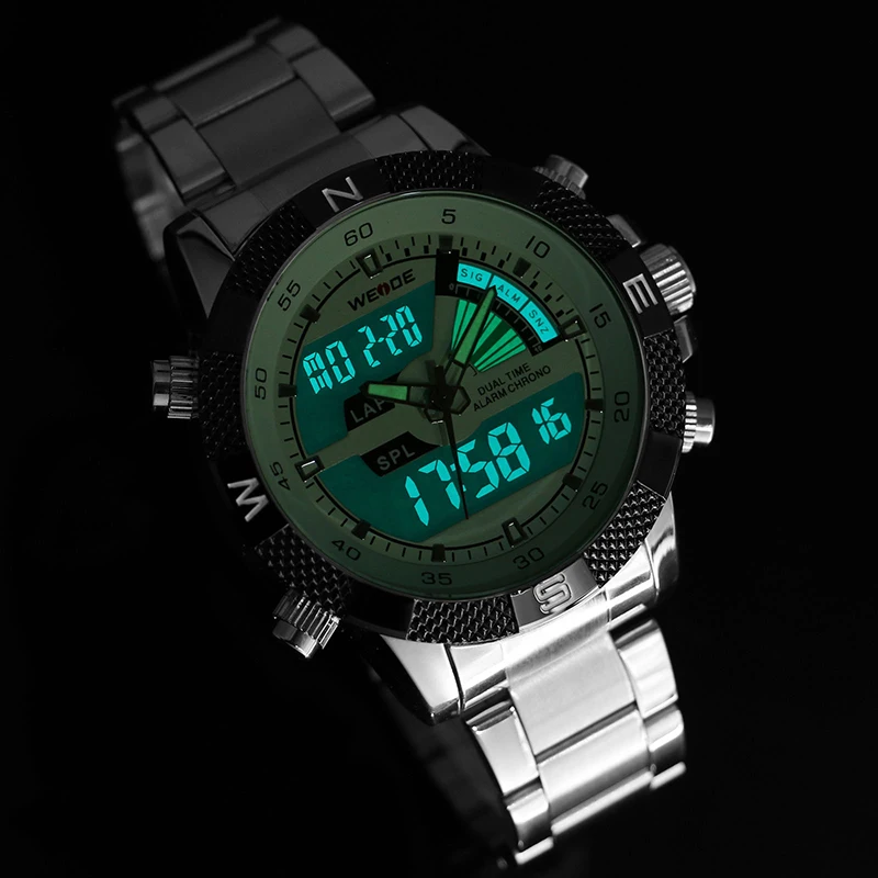  Top Luxury Brand Men Sports Watches Men's Quartz Analog LED Clock Male Army Military Wrist Watch Re