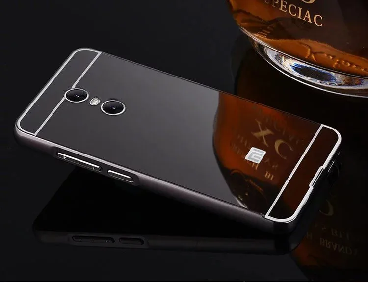 Luxury Rose Gold Mirror Cases For Xiaomi Redmi 5 Plus Alumimum Metal Frame shell Back Cover for Redmi 5 Plus xiaomi leather case charging Cases For Xiaomi