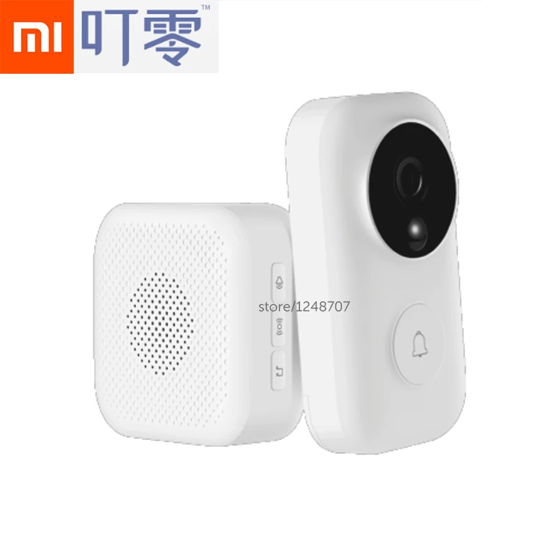 Xiaomi Mijia дверной звонок AI распознавание лица 720P IR двухстороннее аудио видео Обнаружение движения SMS Push домофон бесплатное Облачное хранилище