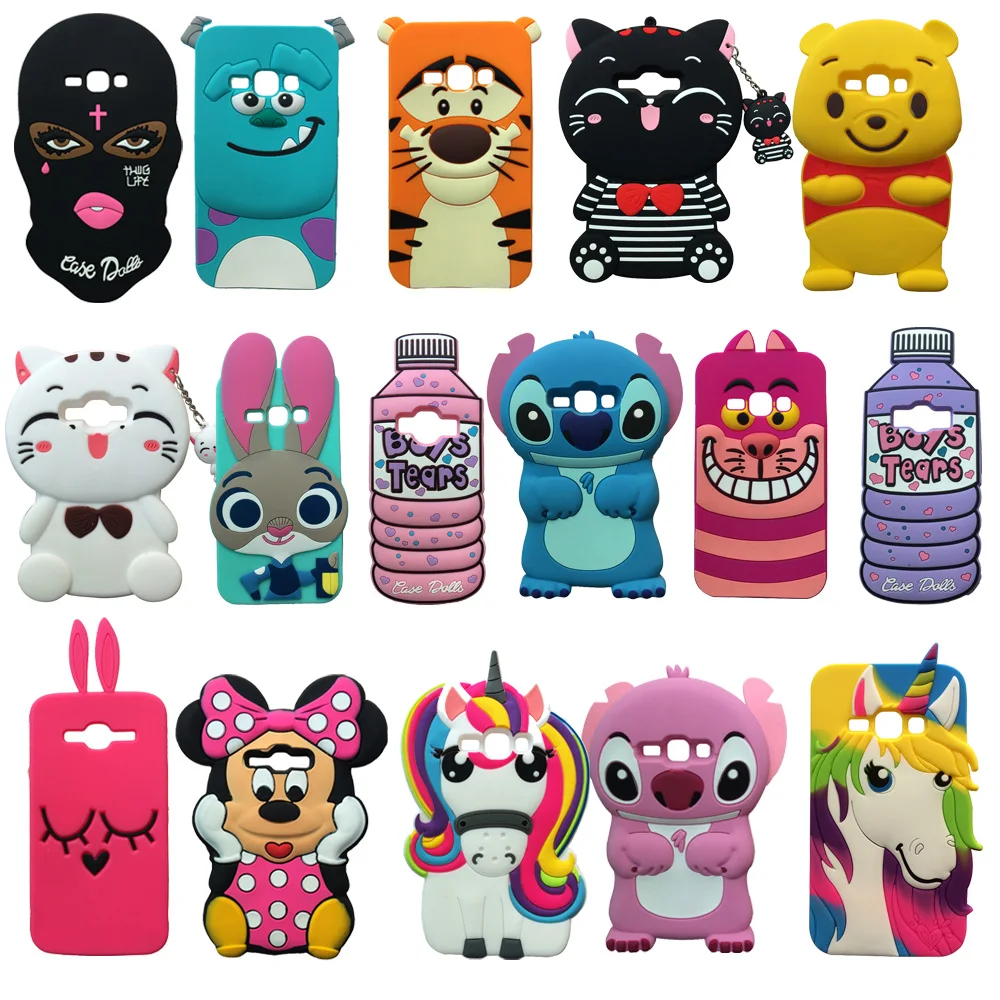 

For Samsung Galaxy J1 2016 J120F 3D Cartoon Animal Soft Silicone Back Case Cover Skin Shell For Galaxy Express 3 J120A