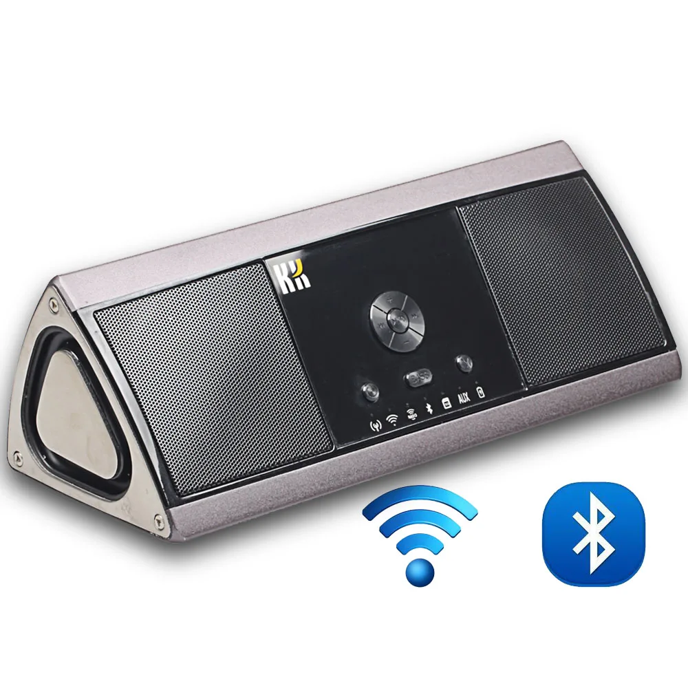 Portable Wi Fi/Bluetooth Stereo Wireless Speaker 16W Output, Airplay