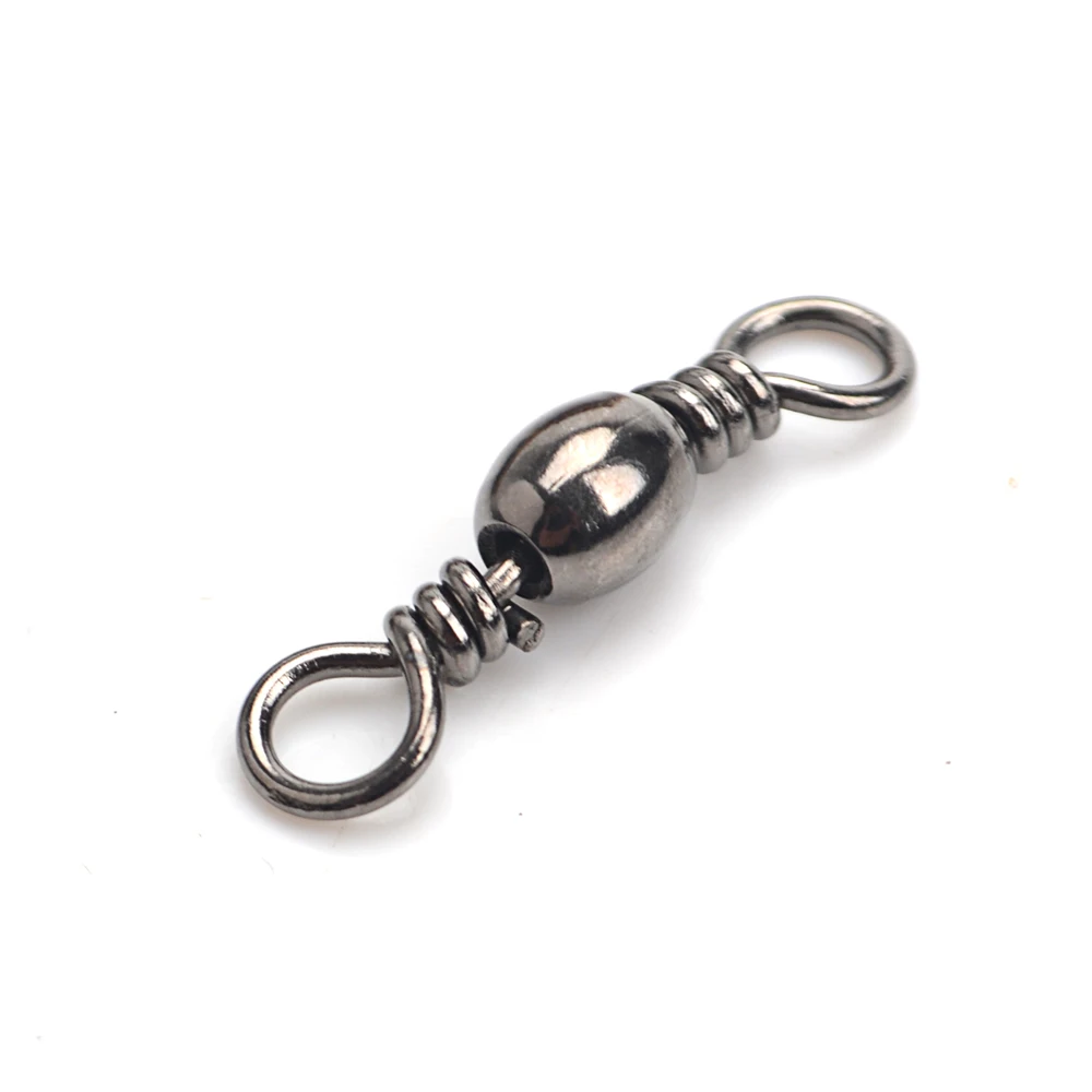 

FISH KING 10PCS/Lot 3Packs 1#- 9# Stainless Steel Fishing Barrel Swivel Hook Lure Connector Terminal Fishing Tackle