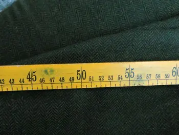 

Free ship deep green dyed herringbone weaved 100% wool fabric price for 1 meters 150cm wide