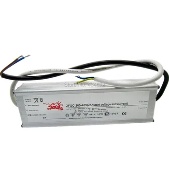 

Aluminum IP67 Waterproof 200W Constant Current Led Driver 48V 4.2A High Power Supply Lighting Transformers