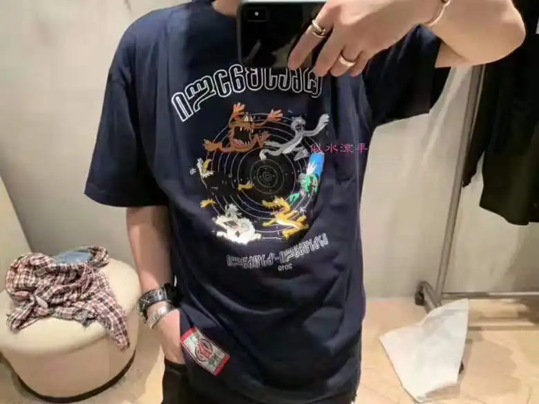 2019SS Топ лучшая версия Vetements с буквенным принтом животных оверсайз Женская