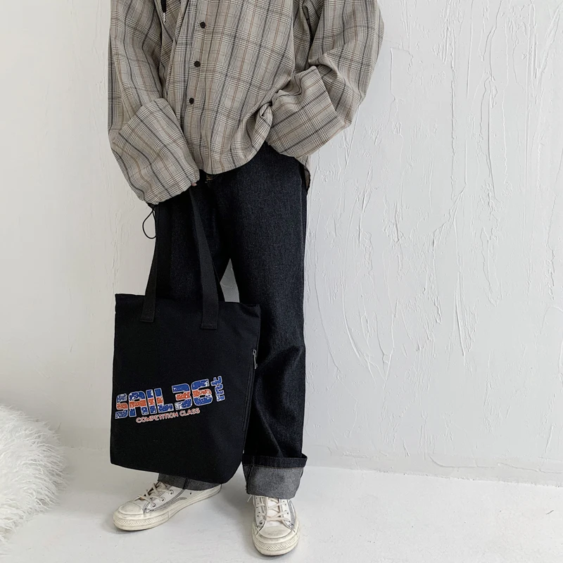 

Japanese Arts Male 2019 New Canvas Korean Lazy Style College Student Bags Leisure College Retro Handbags