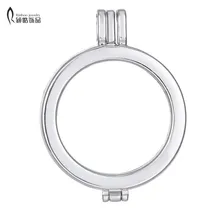 Без стекла мое ожерелье в форме монеты 33 мм открытые Модные женские 35 мм монетница монеты DIY кулон ожерелье гладкая рамка медальоны 3 цвета