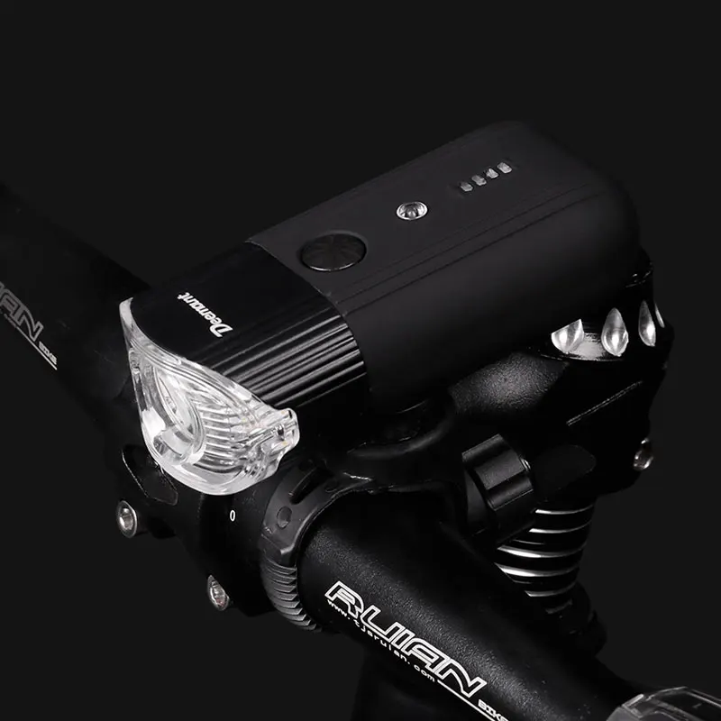Sale Deemount Bicycle Smart Front Light Cycling LED Headlight W/ Yellow Tone Warning for Daytime Riding Upto 800lumen 4000mAH Lantern 1