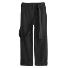 27-44 новая мужская одежда стилист волос Мода Подиум свободный съемный пояс широкие брюки комбинезон плюс размер костюмы