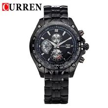 CURREN nueva moda casual reloj de cuarzo de los hombres grandes de dial releather cronógrafo impermeable reloj de pulsera relojes envío gratis 8083