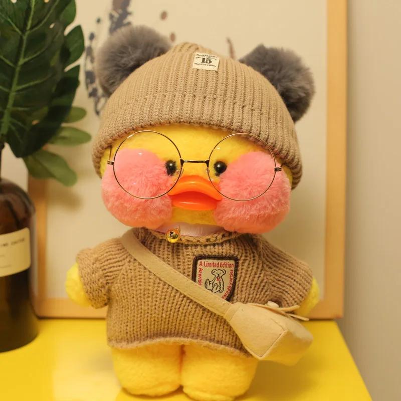 30 см Kawaii LaLafanfan кафе утка плюшевая игрушка милые животные желтая мягкая кукла