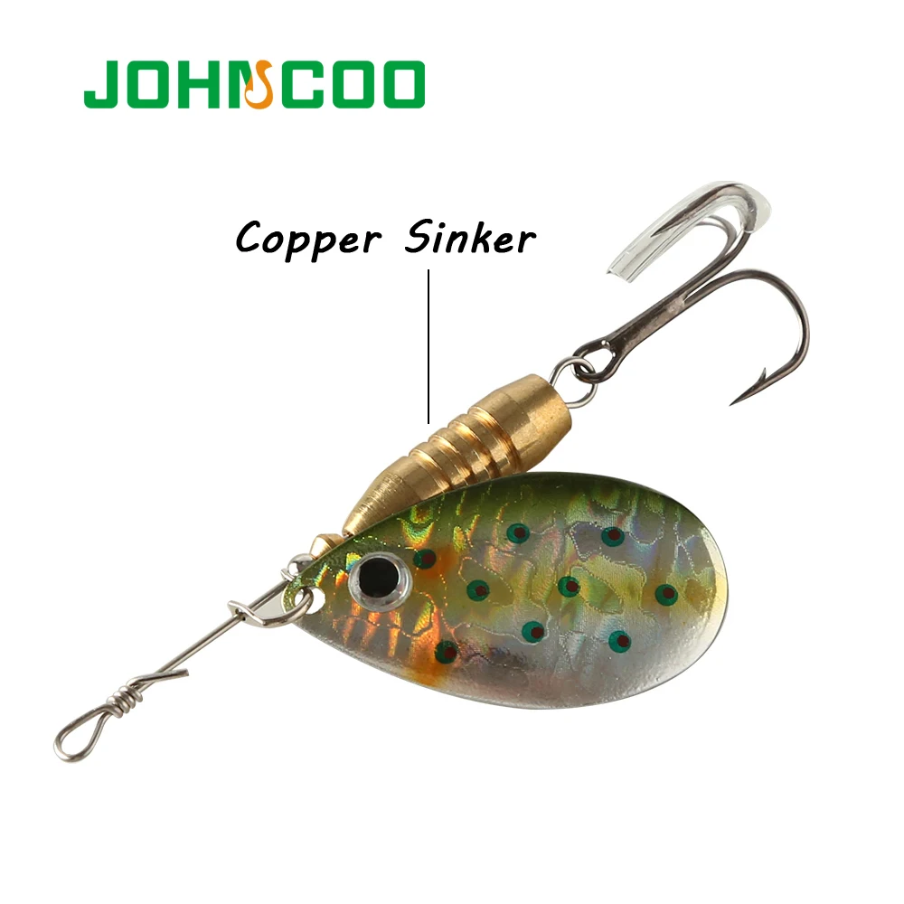 JOHNCOO New Spinner Bait 1pc Fishing Lure Metal Spoon 5.6g 10g 14g