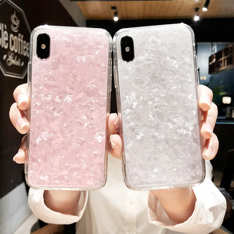 

Shell Pattern Phone Case for IPhoneX XR XS TPU Soft Cover Charging Port Protection Phone Case for IPhone7 8 6 6S Cover