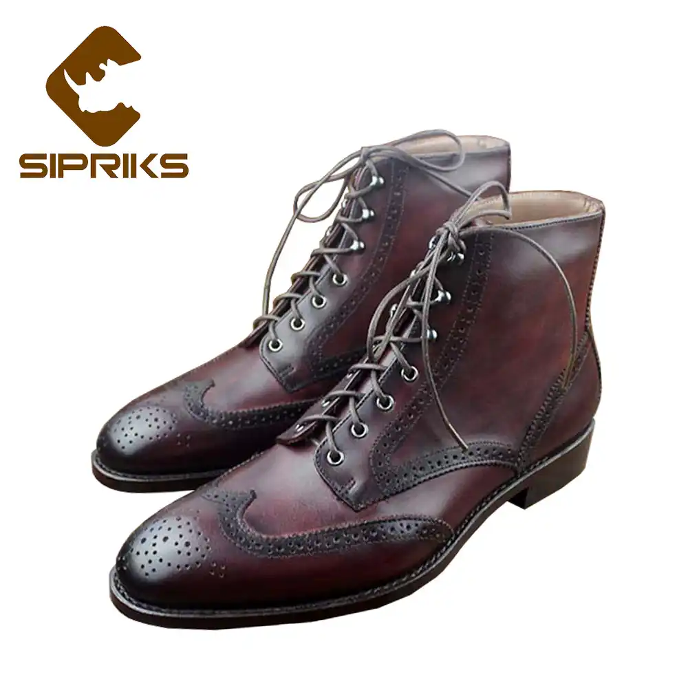 burgundy dress boots