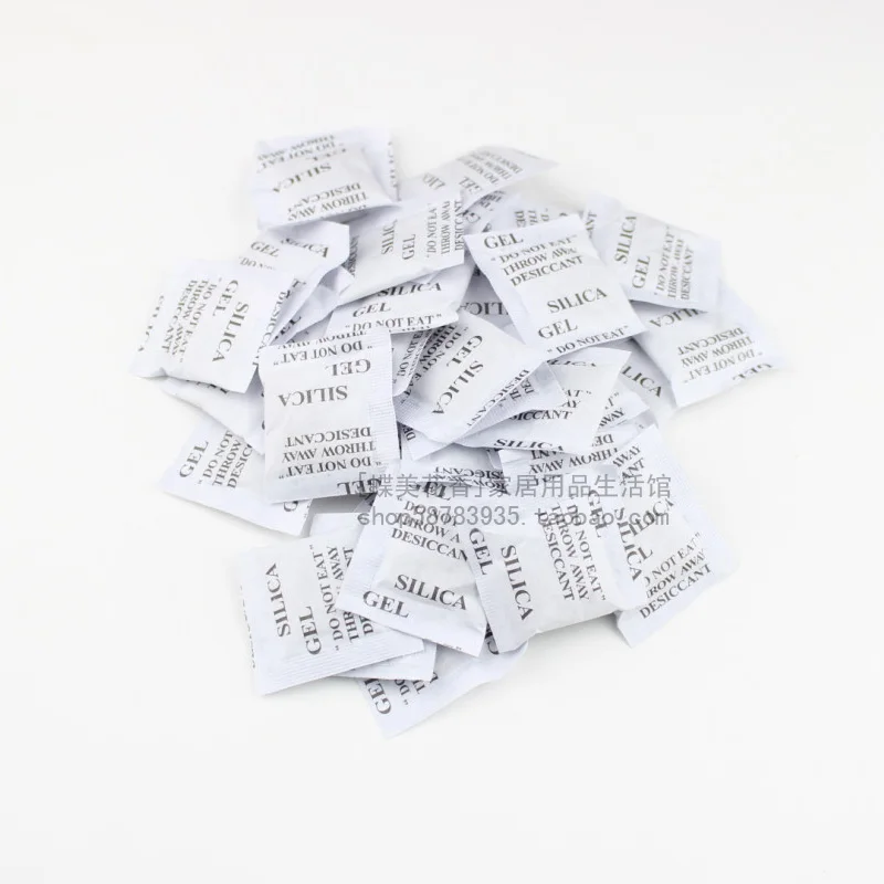 

1000pcs/lot Silica Gel Desiccant Moisture Absorber 1g/bag Desiccant Gel Packs Silica Gel Desiccant Reusable Free Shipping