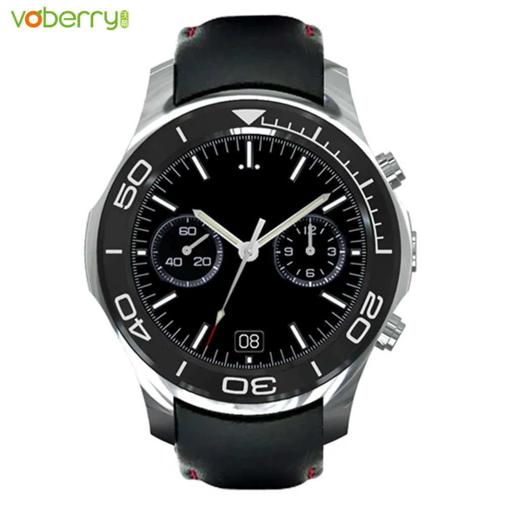 

VOBERRY Android 5.1 Smart Watch MTK 6580 dual-core 512MB/8GB Video GPS Heart Rate Fitness Tracker SOS 5MP Camera 3G Smartwatch