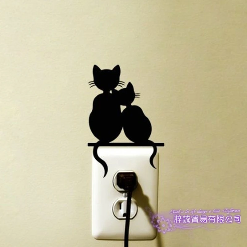 Dctal Cat Switch Panel Sticker Lover Decal Posters Vinyl Wall Decals Parede Decor Mural