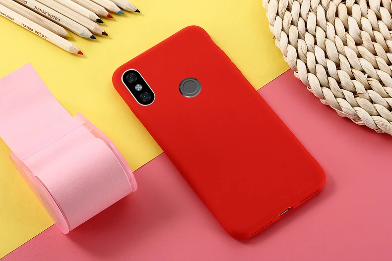 Чехол для Xiaomi Redmi Note 6 Pro, чехол-бампер, мягкий чехол из ТПУ, чехол конфетного цвета для Xiaomi Redmi Note 6, защитный чехол