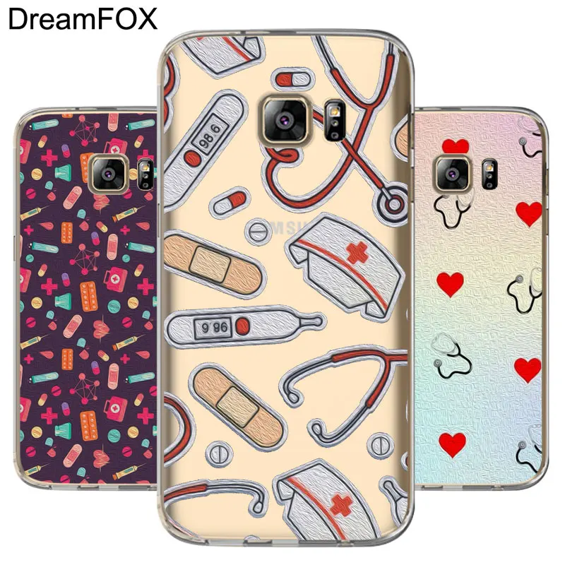 DREAMFOX M271 Nurse Medical Medicine Soft TPU Silicone Cover Case For Samsung Galaxy S5 S6 S7 S8 S9 S10 5G S10E Lite Edge Plus |