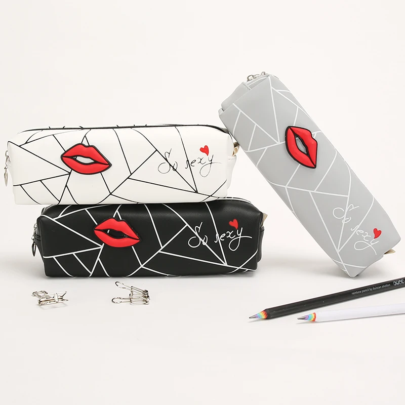 

Cute School Supplies Pouches For Girls Pencil Case Box Kawaii Pouch Big Zipper Pencilcase Bag Kids Storage Vintage Large Cases