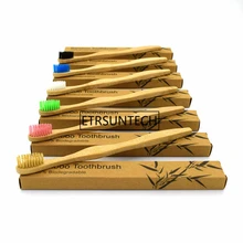 Бамбуковая зубная щетка деревянная зубная щетка новинка бамбуковая нейлоновая бамбуковая деревянная ручка F1420