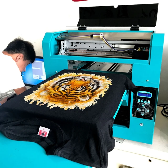 Automatic A3 DTG Printer Flatbed T-Shirt Printing Machine with Textile Ink  for Canvas Bag Shoe Hoodie Direct to Garment Printers - AliExpress