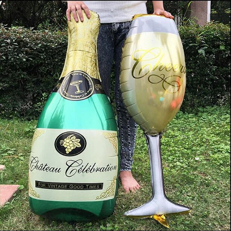 

Large Foil Champagne Cup Beer Bottle Wine Balloon For Bachelor Birthday Party Wedding decoration Festival supplies
