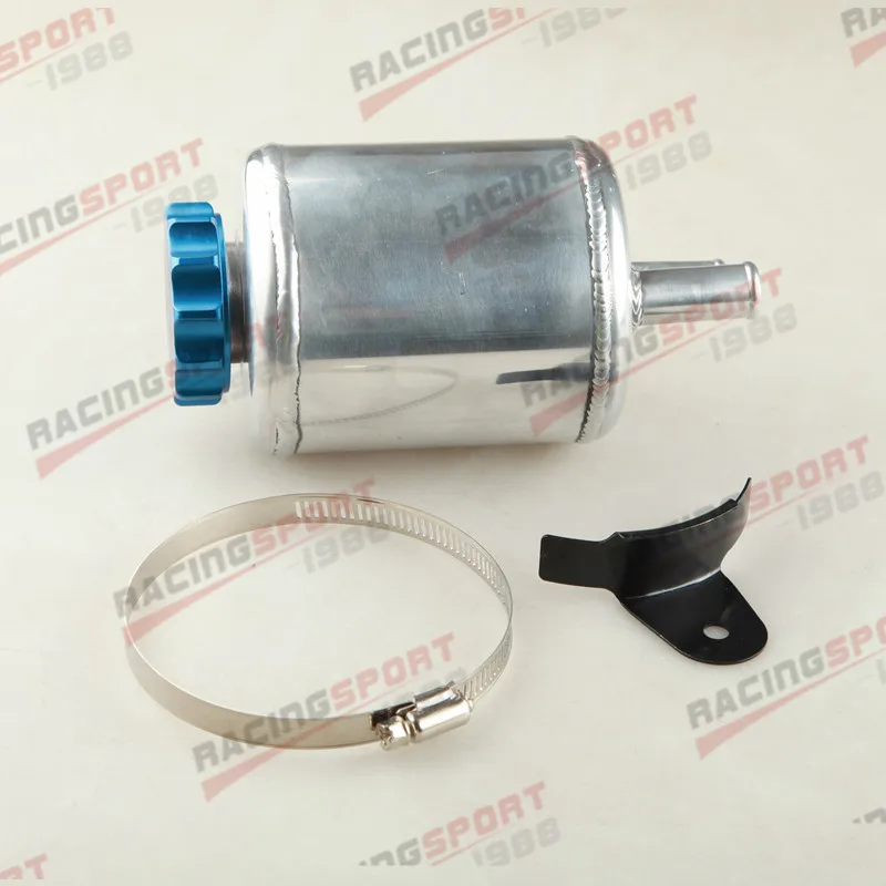 Cena Uniwersalny aluminium Racing wspomaganie kierownicy zbiornik, niebieski czarny czerwona czapka