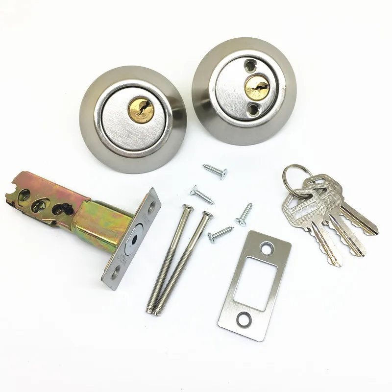 THOM KING Sliver Single Cylinder Deadbolt Lock Solid Handle Lock Door