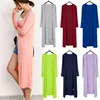 Korean 2022 Women's Casual Long Modal Cotton Sweater Cardigan Soft Comfortable Strong Simple Solid Free Size Loose Thin Cardigan ► Photo 2/6