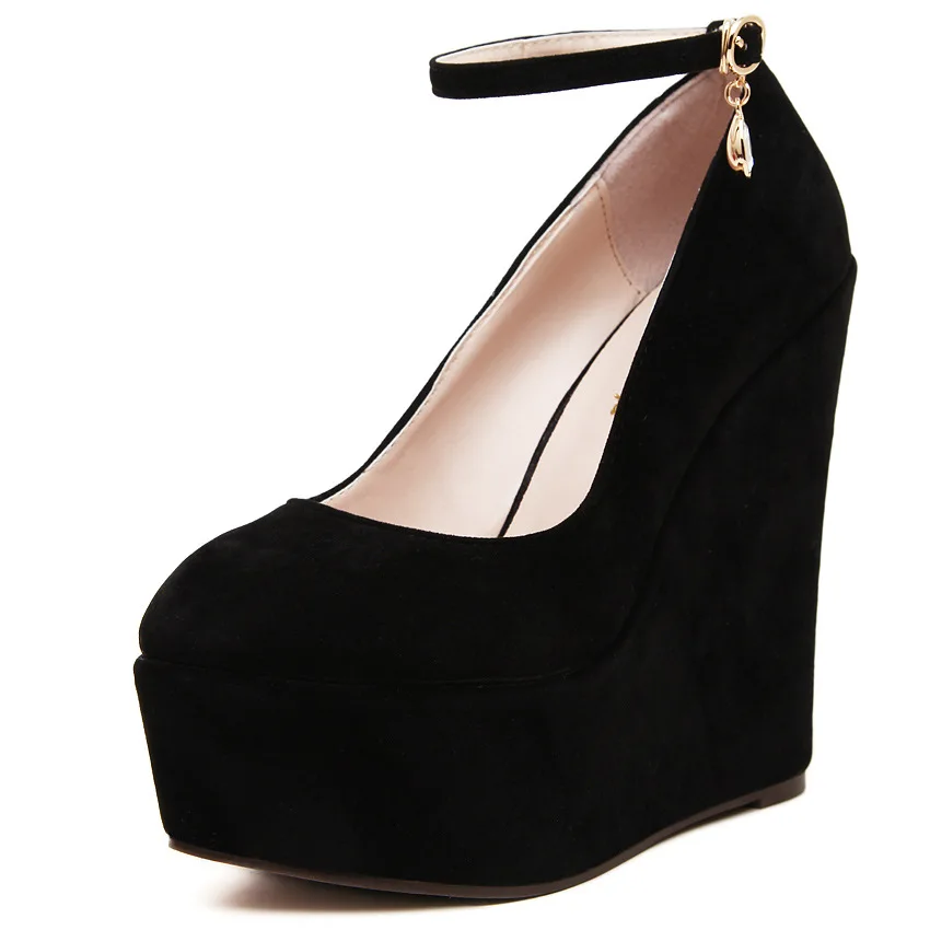 22Off 5 25 Sexy Damen Frühling 61 Super Wedges Herbst 5 Plattform 53 High 5 Us32 In Heels Cm Schuhe 16 Wsh826 Frauen Pumps UpqSzVM