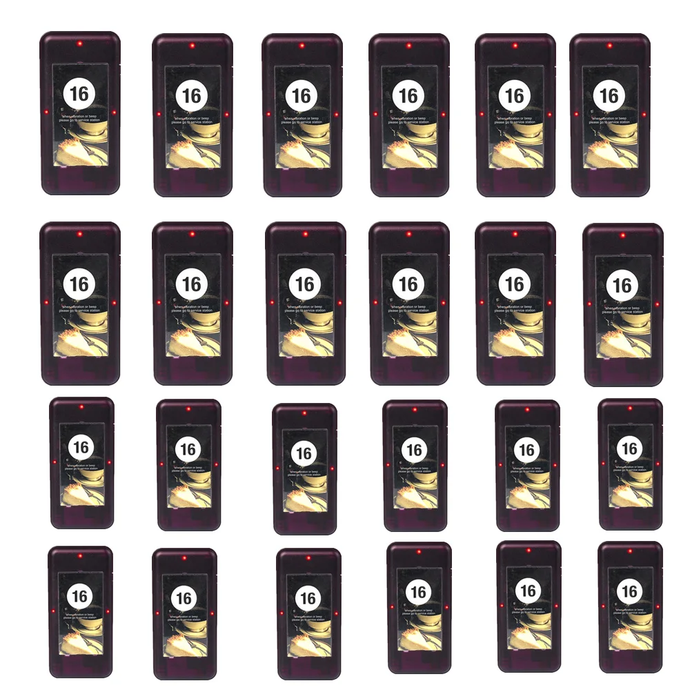 

TIVDIO 24 pcs Call Coaster Pager Receiver for Wireless Paging Queuing System 433.92MHz Waiter Calling System F4420