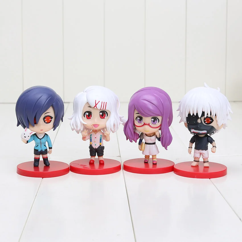 4 шт./компл. 8 см Аниме Tokyo Ghoul Kaneki Ken REI Sendasly Kirishima Toka ПВХ фигурка игрушка|figure money|toy