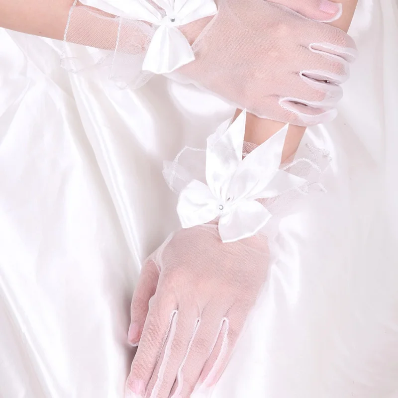 U-SWEAR 2019 Новое поступление женские наручные длина перчатки сетчатые полупрозрачные цветы бисерные Свадебные аксессуары Pulso перчатки