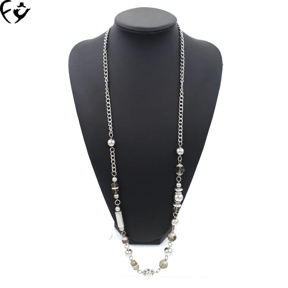 

European and American fashion beads creative hand exquisite long necklace FY18091411