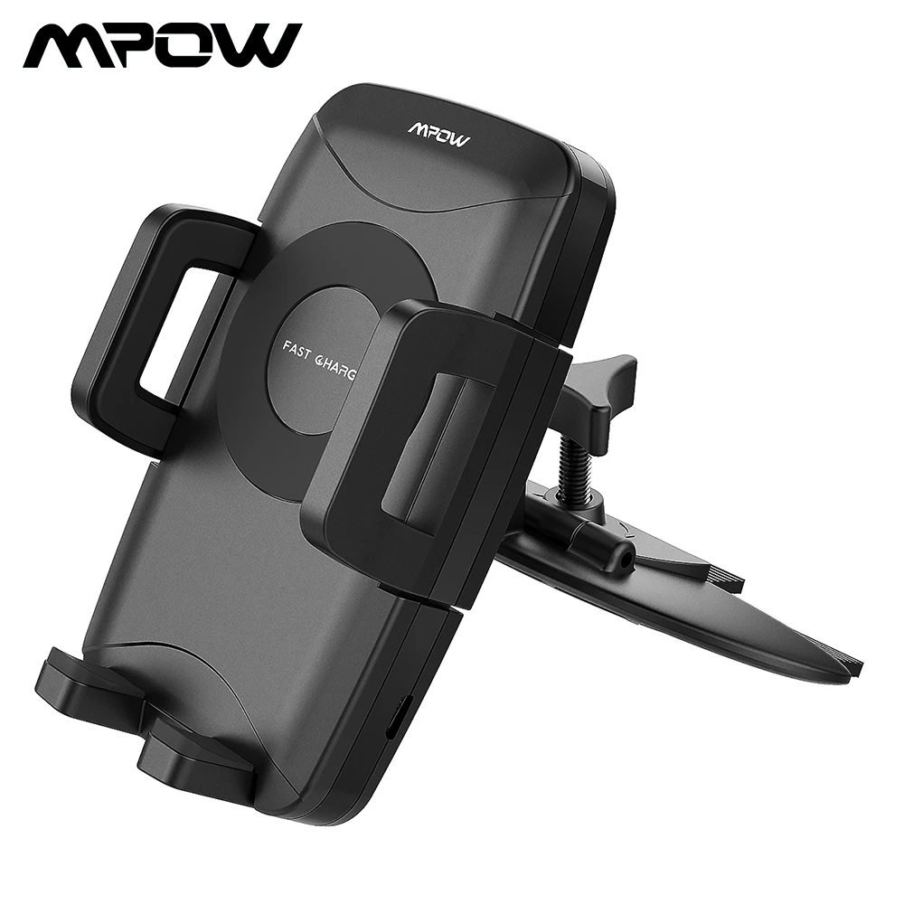 Mpow CA108 Автомобильный держатель для телефона CD слот Автомобильное Крепление Qi быстрый беспроводной держатель для телефона с функцией зарядки для смартфона Xiaomi