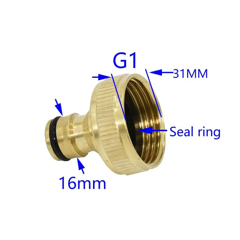 Женский 1 дюймов латунный соединитель садовый кран шланг латунные фитинги кран водяной пистолет адаптер медный соединитель сад 1 шт
