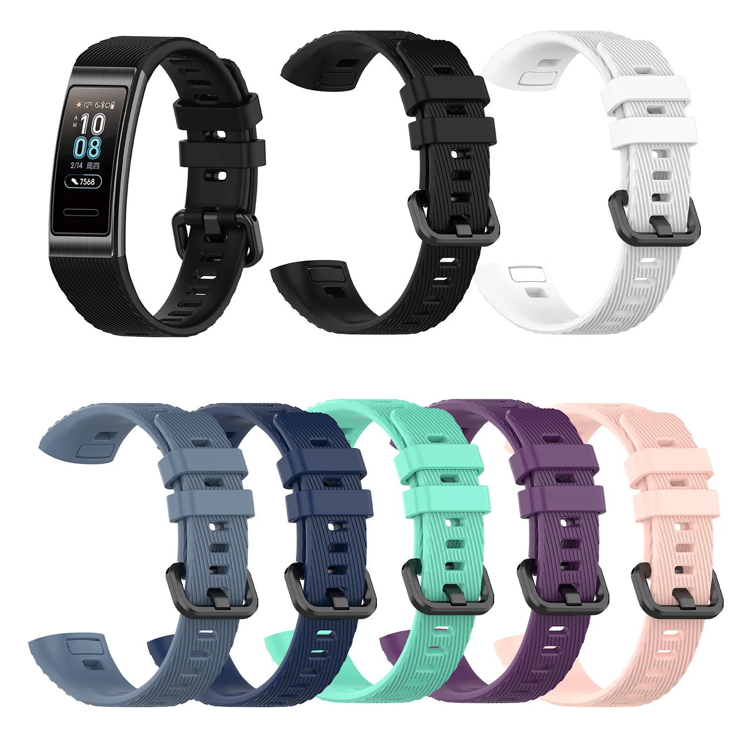 Сменный ремешок для часов Huawei Band 3 Pro силиконовый браслет цветной экран фитнес