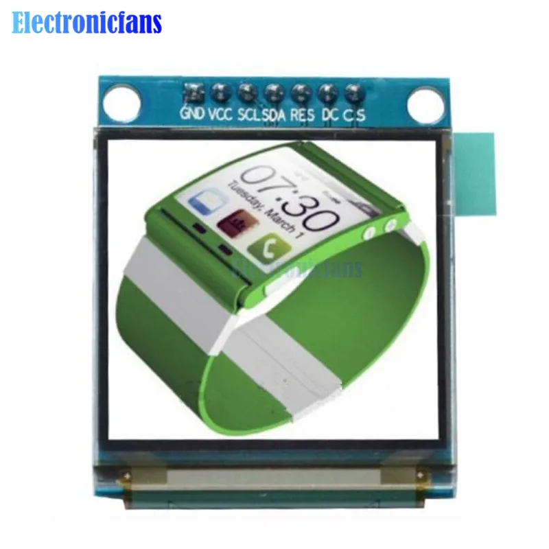7 контактный полноцветный OLED экран 1 5 дюйма SSD1351 IC 128(RGB)* 128 SPI интерфейс для 51 STM32